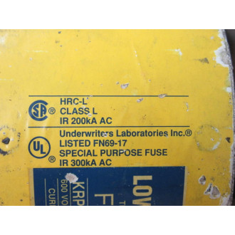 Bussmann KRP-C-4000SP Cooper Low-Peak Fuse KRPC4000SP Tested - New No Box