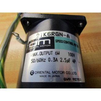 Oriental Motor 21K6RGN-A Speed Control Motor 21K6RGNA - New No Box