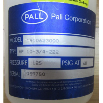 Pall T910623000 Filter Housing W Bracket - Used