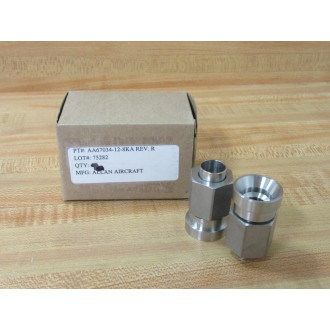 Allan Aircraft AA67034-12-8KA Tube End Reducer AA67034128KA (Pack of 2)