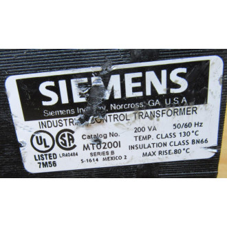 Siemens MT02001 Transformer - Used