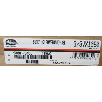 Gates 9388-3106 Belt 33VX1060