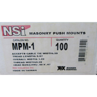 NSI MPM-1 Masonry Push Mounts MPM1 (Pack of 200)