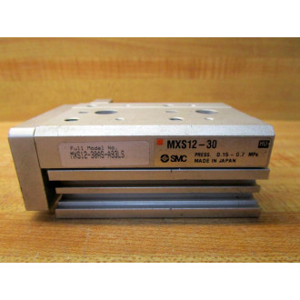 SMC MXS12-30AS-A93LS Slide Cylinder MXS12-30 - Used