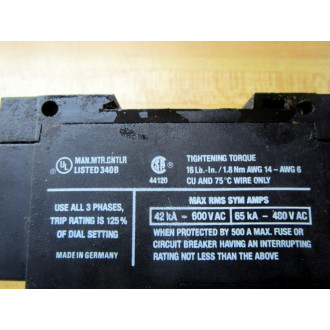 Allen Bradley 190-P250 Contactor  190P250 - Used