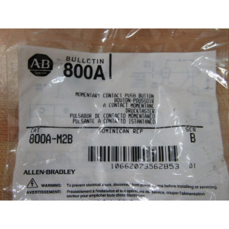 Allen Bradley 800A-M2B Momentary Contact Push Button 800AM2B