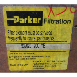 Parker 932020 Hydraulic Filter (Pack of 2)