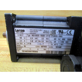 Lenze MCS 06C60-RS0B0-B11N-ST6S00N-R0SU Servo Motor MCS06C60RS0B0B11NST6S00NR0SU - Used