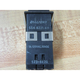 Dialight 554-6221-411 Pushbutton Switch 5546221411 WhiteTest - New No Box