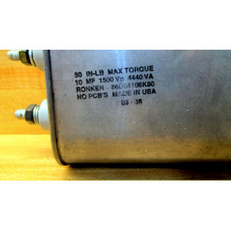 Ronken 86D84106K80 Capacitor - Used