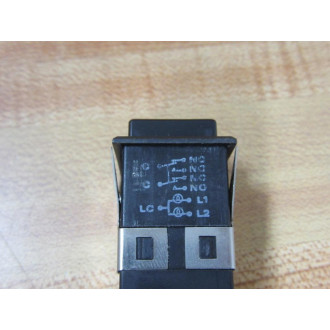 Dialight 554-6221-411 Pushbutton Switch 5546221411 Red SystemAC On - New No Box