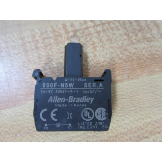 Allen Bradley 800F-N5W White Module 800FN5W Series A 25mA - New No Box