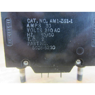 Heinemann AM1-Z61-1 30A Circuit Breaker AM1Z611 8908-5230 - Used Heinemann AM1-Z61-1 30A Circuit Breaker AM1Z611 8908-5230 - Used