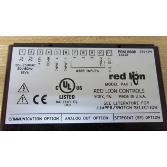 Red Lion Controls PAXI000 Panel Meter PAXI - Used