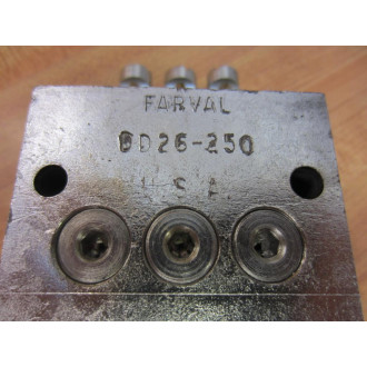 Bijur Delimon DD26-250 Farval Dual-Line Valve DD26250 - Used Bijur Delimon DD26-250 Farval Dual-Line Valve DD26250 - Used