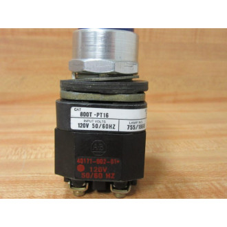 Allen Bradley 800T-PT16 Pushbutton 800TPT16 Blue 800T-PT16B - New No Box