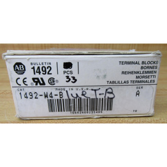 Allen Bradley 1492-W4-B Blue Terminal Blocks 1492W4B (Pack of 33)