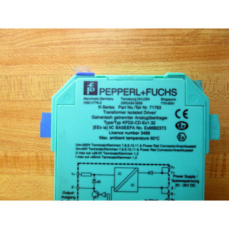 Pepperl + Fuchs KFD2-CD-EX1.32 Transformer Isolated Driver 71763 - Used