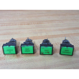 IDEC AL6H-M14P-G Illum. Pushbutton AL6HM14PG (Pack of 4) - Used