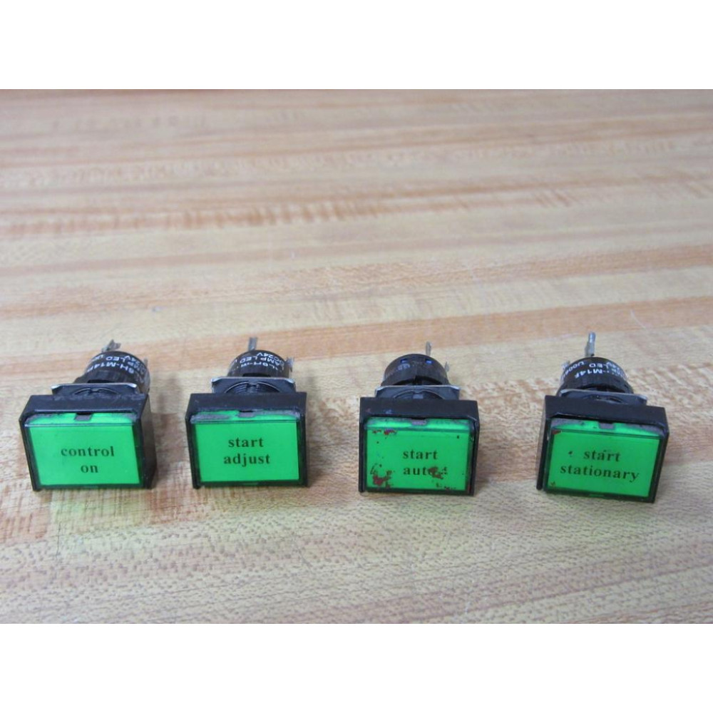 IDEC AL6H-M14P-G Illum. Pushbutton AL6HM14PG (Pack of 4) - Used