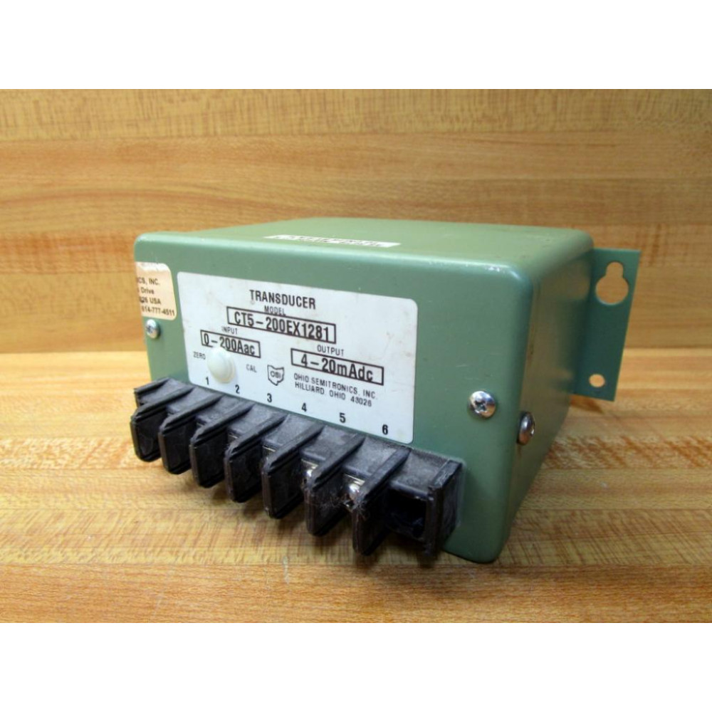 Ohio Semitronics CT5-200EX1281 Transducer CT5200EX1281 - Used Ohio Semitronics CT5-200EX1281 Transducer CT5200EX1281 - Used