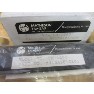 Matheson Tri-Gas MJ13A101J805 Flowmeter FM-1000