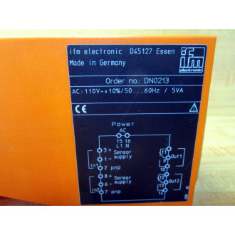 IFM Efector DN0213 Switching Amplifier N 600 - Used