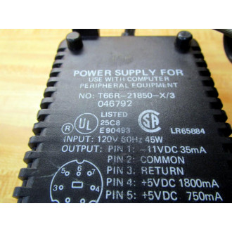 Intermec T66R-21850-X3 Power Supply T66R21850X3 - Used