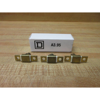 Square D A3.95 Overload Relay  Heater A395 WOut Screws (Pack of 3)