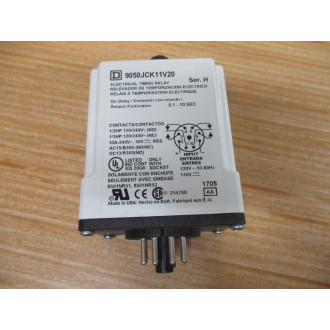 Square D 9050 JCK-11V20 Timing Relay Ser. H - New No Box