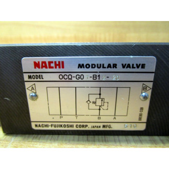 Nachi OCQ-G01-B12-20 Modular Valve OCQG01B1220 - Used