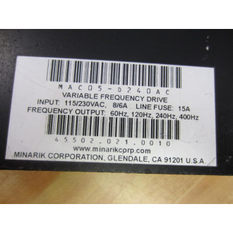 Minarik MAC05-D240AC Circuit Board MAC05D240AC 2 - Parts Only
