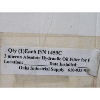 Oaks Industrial Supply 1459C Hydraulic Oil Filter