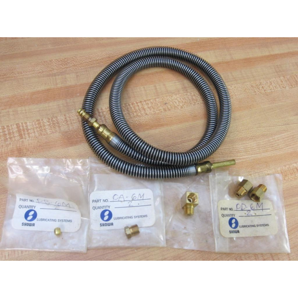 Showa FHC-610 High Pressure Flexible Lube Hose wFittings FHC610 - Used Showa FHC-610 High Pressure Flexible Lube Hose wFittings FHC610 - Used