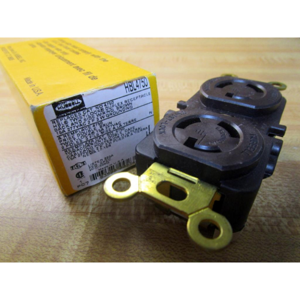 Hubbell HBL4750 Twist-Lock Receptacle WO Hardware Hubbell HBL4750 Twist-Lock Receptacle WO Hardware