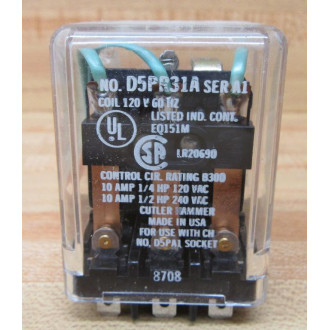 Cutler Hammer D5PR31A Relay