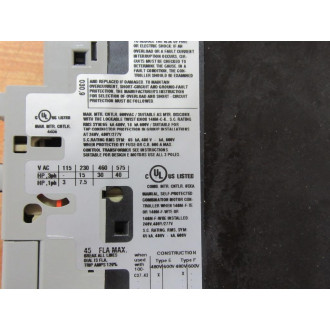 Allen Bradley 190S-FNDJ3-FC45C-KN Compact Starter 190SFNDJ3FC45CKN