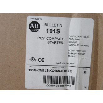 Allen Bradley 191S-CNEJ3-KC16S-S10-TE Rev. Compact Starter