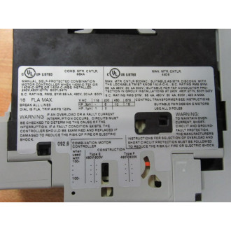 Allen Bradley 191S-CNEJ3-KC16S-S10-TE Rev. Compact Starter