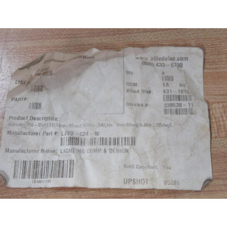 Lighting Comp. L79D-G24-W Indicator Light L79DG24W (Pack of 8) - New No Box