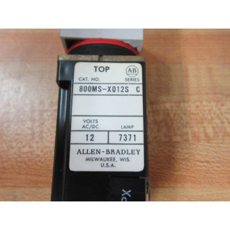 Allen Bradley 800MS-X012AS Square Illum. Pushbutton 800MSX012AS