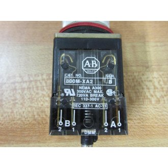 Allen Bradley 800MR-A1A Small Flush Pushbutton Unit 800MRA1A w800M-XA2