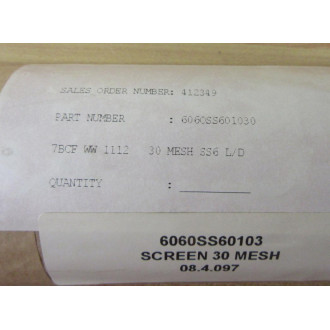 6060SS601030 Filter