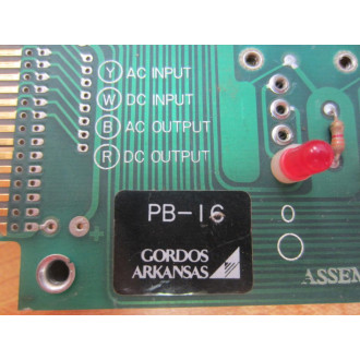 Gordos PB-16 Crouzet Module Mounting Board PB16 WO Relays - Used
