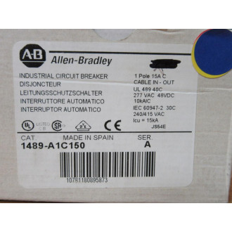 Allen Bradley 1489-A1C150 15A Industrial Circuit Breaker 1489A1C150