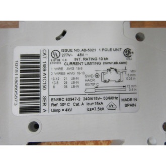Allen Bradley 1489-A1C150 15A Industrial Circuit Breaker 1489A1C150