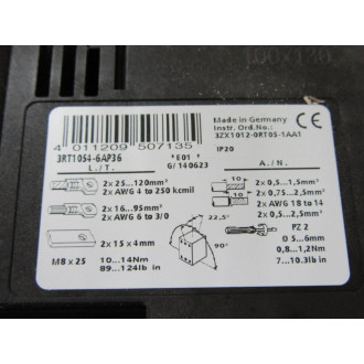 Siemens 3RT1054-6AP36 Contactor 3RT10546AP36