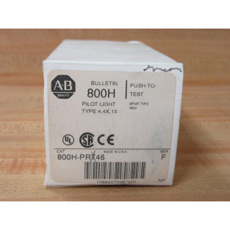 Allen Bradley 800H-PRT46 Pilot Light 800H-PRT46W
