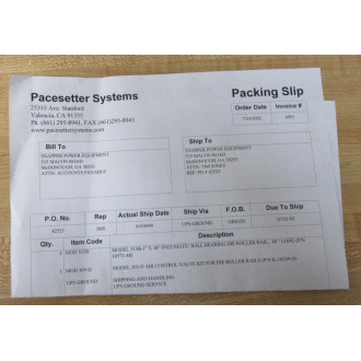 Pacesetter Systems 105-D Quick Die Change Kit 105D