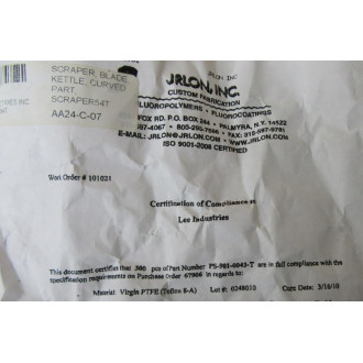 JRLON PS-901-0043-T Scraper Blade 39063 - New No Box